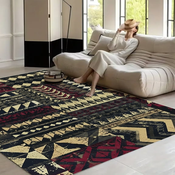 RKSupls Dark Forest Tapestry Soft Fluffy Velvet Area Rug for Living Room Bedroom, Non-Slip Washable Carpet, Modern Minimalist Home Decor Floor Mat