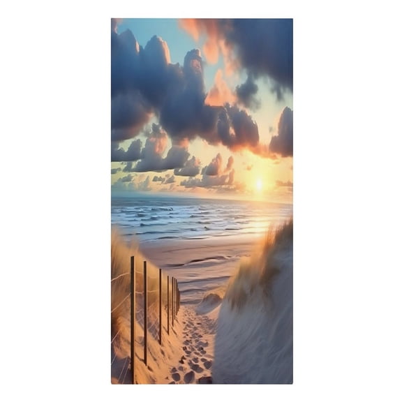RKSupls Dune Fence Beach Sunset Microfiber Beach Towel Absorbent Compact Towels for Swimming Pool Beach Travel Things for Vacation Essentials Adult Gift,61.430.3Inch