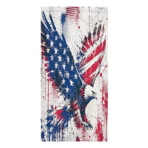 RKSupls Eagle Splatter Grunge Street Art Microfiber Beach Towel Absorbent Compact Towels for Swimming Pool Beach Travel Things for Vacation Essentials Adult Gift,61.4×30.3Inch