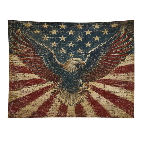RKSupls Eagle Wings Spread Brick Wall Flag Polyester Wall Tapestry Anti Wrinkle Art Hanging Decor for Bedroom Living Room Home Holiday Decoration Gift