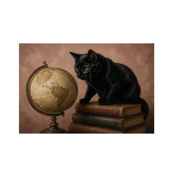 RKSupls Elegant Cat Tea Time Linen Placemats 30x45cm Straight Edge Stain Resistant Washable Non-Slip Table Mats Table for Kitchen Dining Room Home