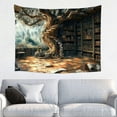 thumbnail image 1 of RKSupls Enchanted Forest and Library Themed Tapestry,Home Tapestry Suitable for Hanging for Decorative Wall Hanging, Decorative Bedroom, Living Room Decoration - 40x30in, 1 of 6