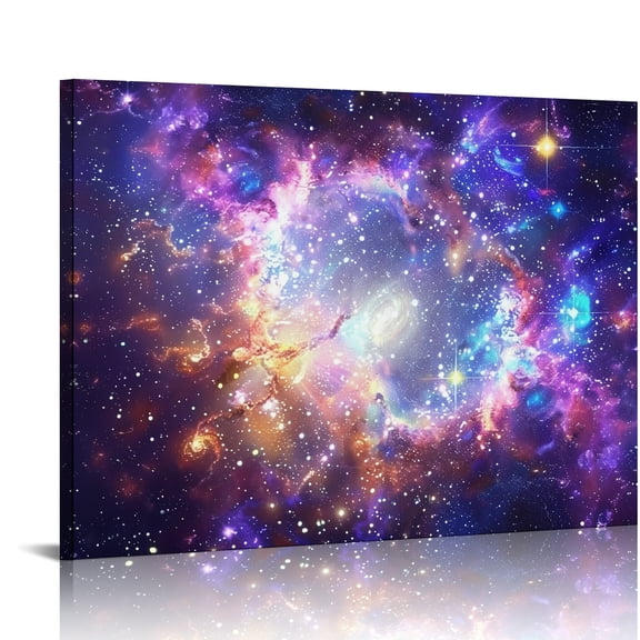 RKSupls Galaxy Nebula Space Art Bathroom Wall Art, Ready to Hang, Modern Wall Decor Bathroom Bedroom Kitchen Entryway Living Room Wall Decor Prints