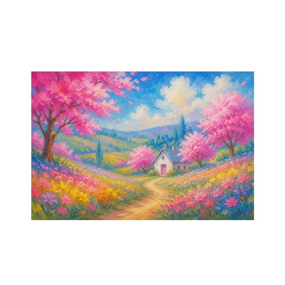 RKSupls Garden Benchwith Straw Hat Linen Placemats 30x45cm Straight Edge Stain Resistant Washable Non-Slip Table Mats Table for Kitchen Dining Room Home