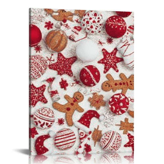 RKSupls Gingerbread Pumpkin Signs Canvas Wall Art, Canvas Prints Wall Art for Living Room Bedroom Bathroom Office, Art Print Painting for New Year Home Decorations,12x16in