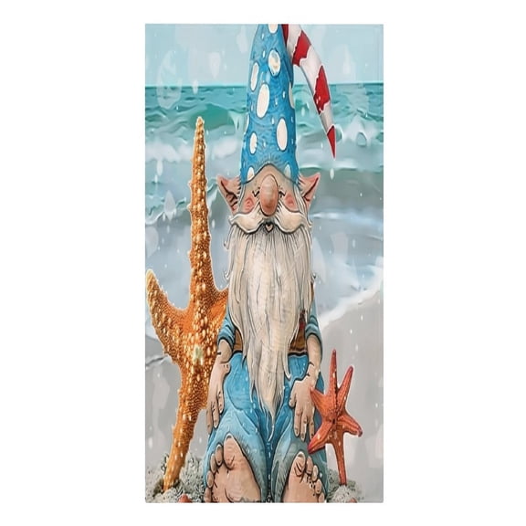 RKSupls Gnome Starfish Beach Microfiber Beach Towel Absorbent Compact Towels for Swimming Pool Beach Travel Things for Vacation Essentials Adult Gift,61.4×30.3Inch