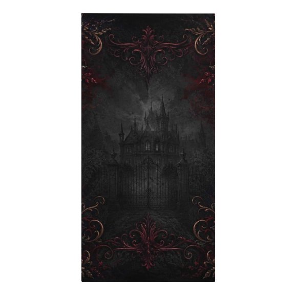 RKSupls Gothic Roses Horror Misty Mansion Microfiber Beach Towel Absorbent Compact Towels for Swimming Pool Beach Travel Things for Vacation Essentials Adult Gift,61.4×30.3Inch