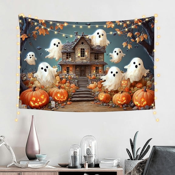 RKSupls Halloween Happy Ghost Celebration Night Tapestry, Home Tapestry Suitable for Hanging for Decorative Wall Hanging, Decorative Bedroom, Living Room Decoration - 60*40in