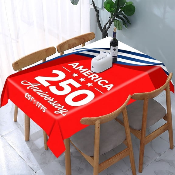 RKSupls Heritage Establishment Rectangle Dining Tablecloth, Washable Wipeable Stain & Wrinkle Resistant Polyester Tablecloth for Kitchen Picnic Party