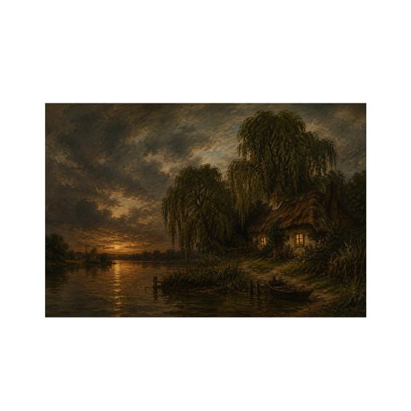 RKSupls Horse Cart Forest Road Linen Placemats 30x45cm Straight Edge Stain Resistant Washable Non-Slip Table Mats Table for Kitchen Dining Room Home