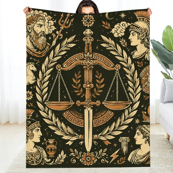 RKSupls Lamps Chains Geometric Botanical Pattern  All-Season Blanket , Soft Warm Soft Flannel Fleece Blanket, Soft Throw for Couch, Travel, Camping