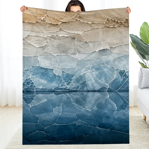 RKSupls Marble Stone Texture Background  All-Season Blanket , Reversible Warm  Decorative Blanket, Soft Throw for Couch, Travel, Camping