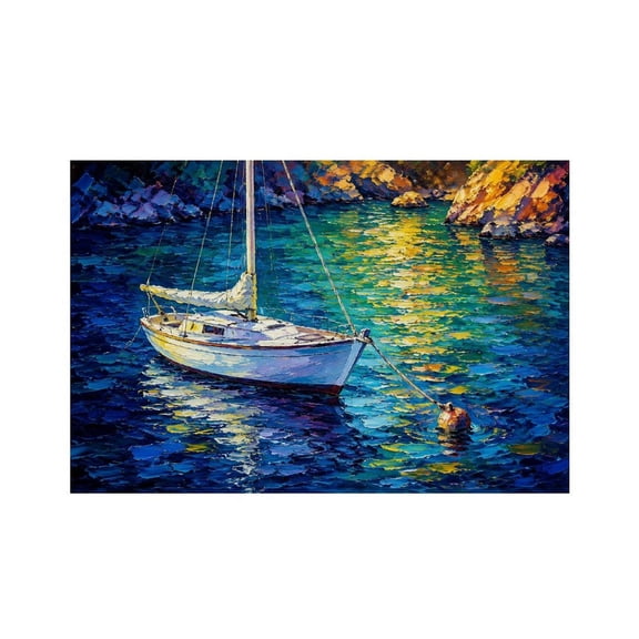 RKSupls Mediterranean Harbor Sunset Linen Placemats 30x45cm Straight Edge Stain Resistant Washable Non-Slip Table Mats Table for Kitchen Dining Room Home