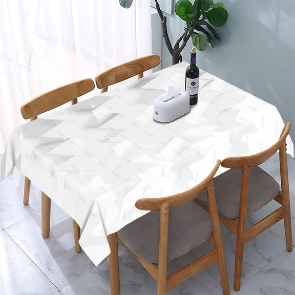 RKSupls Minimal Diagonal Line Pattern Rectangle Dining Tablecloth, Washable Wipeable Stain & Wrinkle Resistant Polyester Tablecloth for Kitchen Picnic Party