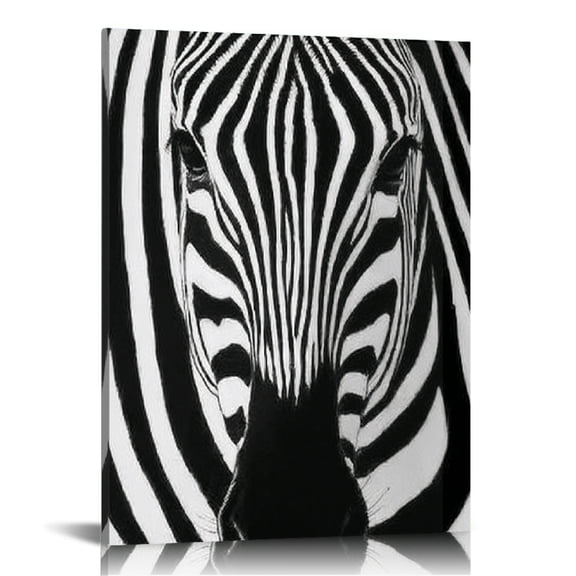 RKSupls Modern Abstract Zebra Face Canvas Wall Art, Canvas Prints Wall Art for Living Room Bedroom Entryway Office, Art Print Painting for New Year Home Decorations,16x20in
