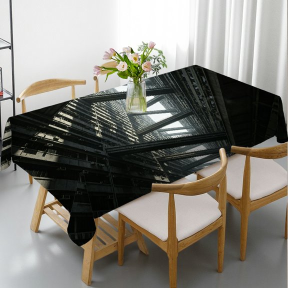 RKSupls Modern Architecture Atrium View Print Rectangle Tablecloth, Holiday Party Tablecloth Polyester Tablecloths, Modern Architecture Atrium View