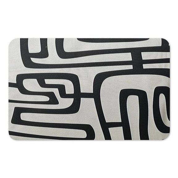 RKSupls Mouse Pad with Non-Slip Rubber Base, Black White Geometric Op Art Gaming Desk Mat for Keyboard and Mouse, Desk Protector Pad for Home Office Use