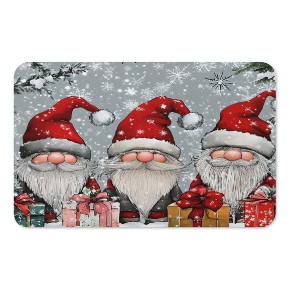RKSupls Mouse Pad with Non-Slip Rubber Base, Gnomes Winter Snow Gifts Holiday Gaming Desk Mat for Keyboard and Mouse, Desk Protector Pad for Home Office Use