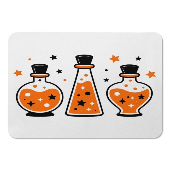 RKSupls Mouse Pad with Non-Slip Rubber Base, Magic Potion Bottles Set Icon Gaming Desk Mat for Keyboard and Mouse, Desk Protector Pad for Home Office Use
