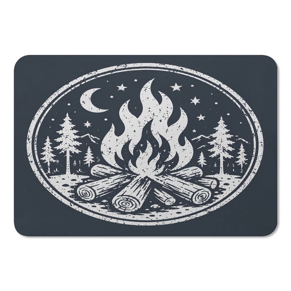 RKSupls Mouse Pad with Non-Slip Rubber Base, Vintage Camper Moon Circle Gaming Desk Mat for Keyboard and Mouse, Desk Protector Pad for Home Office Use
