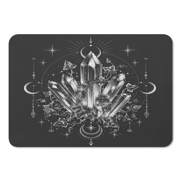 RKSupls Mouse Pad with Non-Slip Rubber Base, Crystal Cluster Moon Gaming Desk Mat for Keyboard and Mouse, Desk Protector Pad for Home Office Use