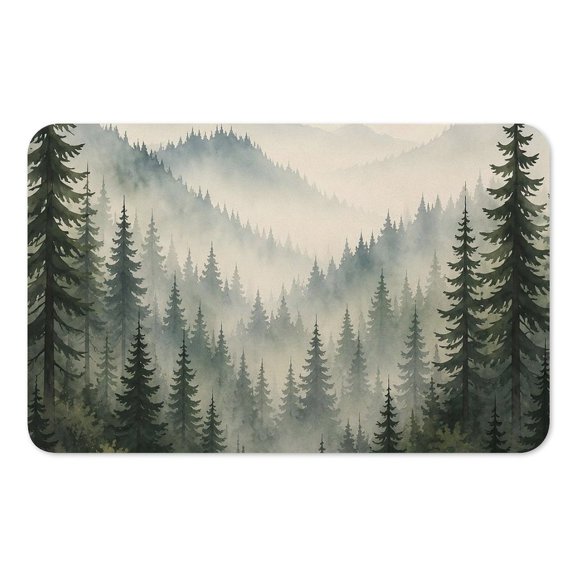 RKSupls Mouse Pad with Non-Slip Rubber Base, Forest Path Mountain Mist Gaming Desk Mat for Keyboard and Mouse, Desk Protector Pad for Home Office Use