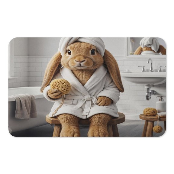 RKSupls Mouse Pad with Non-Slip Rubber Base, Rabbit Holding Sponge Gaming Desk Mat for Keyboard and Mouse, Desk Protector Pad for Home Office Use