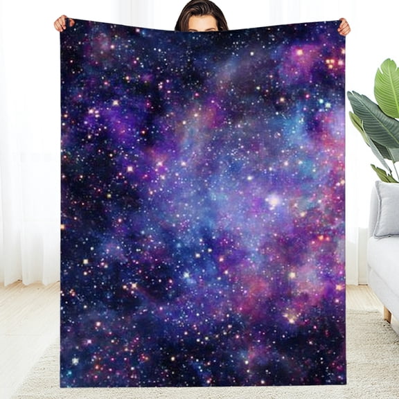 RKSupls New Year Throw Blanket, Galaxy Sign Soft Flannel Throw Blanket, Fuzzy Warm Cozy Christmas Blanket for Couch Bed Home Travel Decor, 30*40in