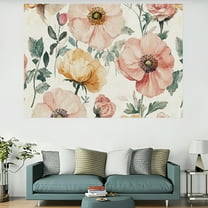 RKSupls Peel and Stick Wallpaper Removable Modern Contact Paper 16.9inx118.1in Self Adhesive Floral Wallpaper for Bedroom Bathroom Laundry Room Papel Tapiz para Pared 60x40in - 60x40in