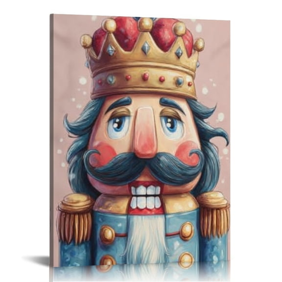 RKSupls Personalized Christmas Nutcracker Canvas Wall Art, Canvas Prints Wall Art for Living Room Bedroom Entryway Office, Art Print Painting for New Year Home Decorations,16x20in