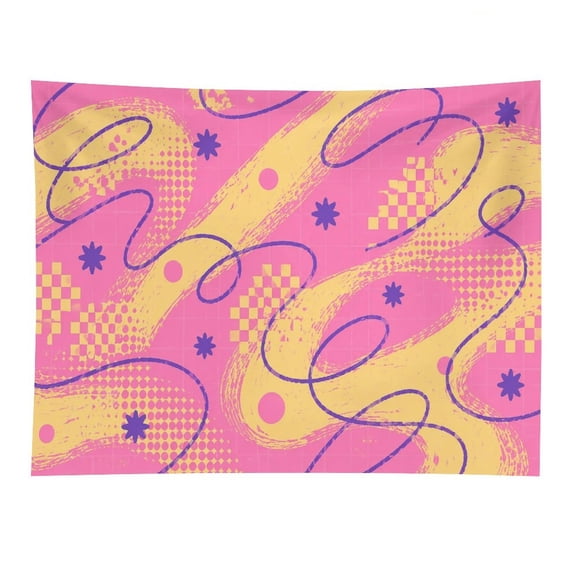 RKSupls Pink Pop Art Palm Grove Polyester Wall Tapestry Anti Wrinkle Art Hanging Decor for Bedroom Living Room Home Holiday Decoration Gift