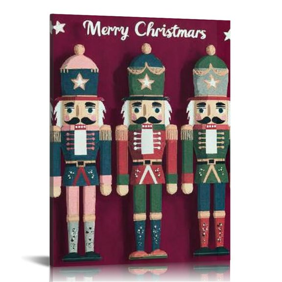 RKSupls Purple Nutcracker Canvas Wall Art, Canvas Prints Wall Art for Living Room Bedroom Stairway Office, Art Print Painting for Home Decorations