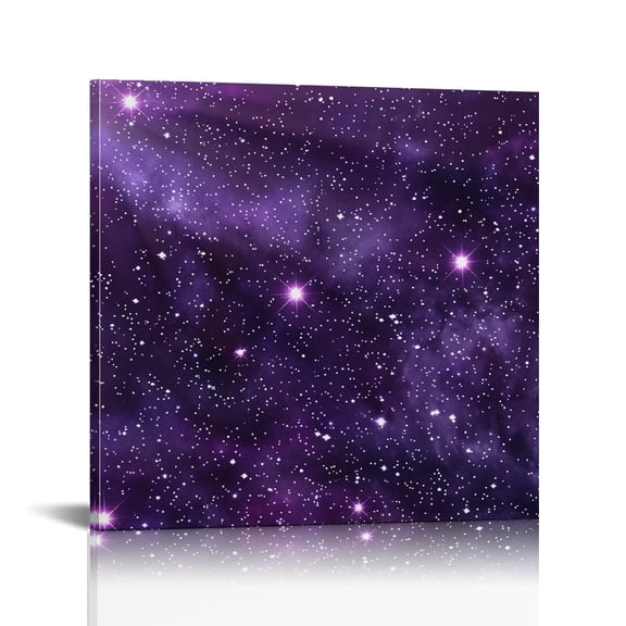 RKSupls Purple Stars Light Beam  Home Wall Art,  Modern,  Wall Decor Bathroom Bedroom Kitchen Dining Room Entryway decor Wall Decor Prints