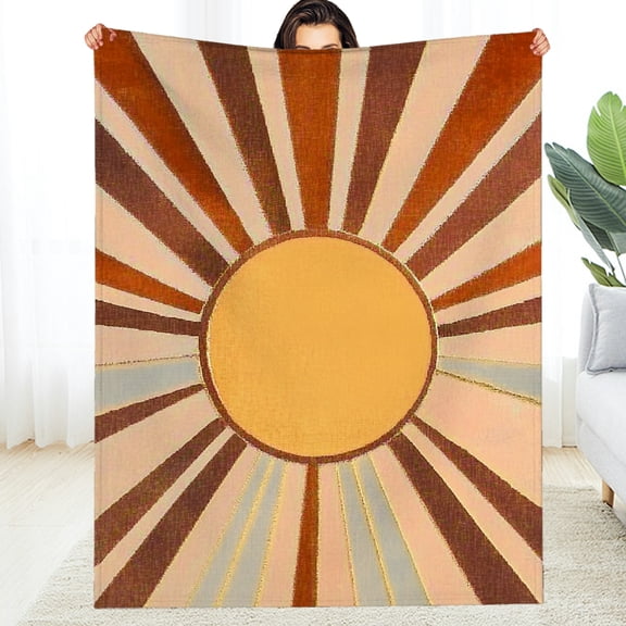 RKSupls Radiate Rilliant Light Soft Flannel Throw Blanket, Lightweight Fuzzy Warm Cozy Blanket for Couch Bed Home Travel Decor