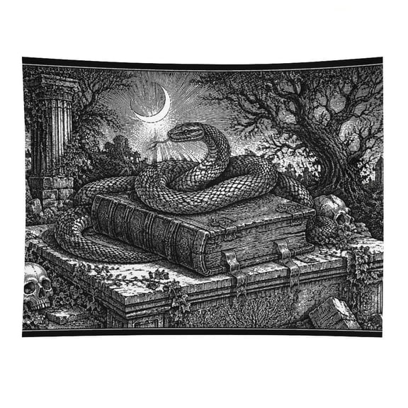 RKSupls Raven Hourglass Ruins Gothic Polyester Wall Tapestry Anti Wrinkle Art Hanging Decor for Bedroom Living Room Home Holiday Decoration Gift