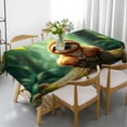 thumbnail image 1 of RKSupls Rectangle Dining Tablecloth Cute Sloth Sign Jungle Animal Print, Washable Wipeable Stain & Wrinkle Resistant Polyester Tablecloth for Kitchen Picnic Party, 1 of 7