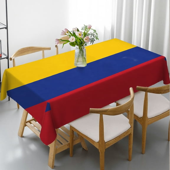 RKSupls Rectangle Dining Tablecloth - colombia flag Print, Festive Table Setting Holiday Party Tablecloth Rectangle Dining Tablecloth, Kitchen Picnic Party