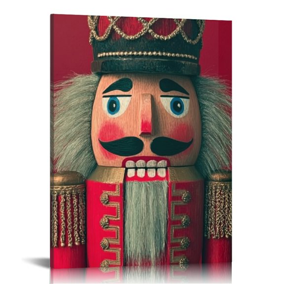 RKSupls Red Nutcracker Canvas Wall Art, Canvas Prints Wall Art for Living Room Bedroom Stairway Office, Art Print Painting for Home Decorations,12x16in