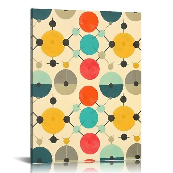 RKSupls Retro Circles Connected Pattern Canvas Print, Canvas Wall Art, Wall Decor
Bathroom Bedroom Kitchen Staircase Wall Decor Prints