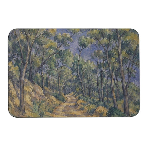 RKSupls Rounded Corner Diatom Mud Floor Mat, Still Life Applesand Pitcher Post Impressionist Super Absorbent Non Slip Washable Doormat for Bathroom Bedroom Indoor Use