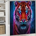 thumbnail image 1 of RKSupls Shower Curtain, Cosmic Neon Galaxy Tiger Polyester Shower Curtain with Hooks for Chic Elegant Home Bathtub Bathroom Decor Washable Curtains, 1 of 5