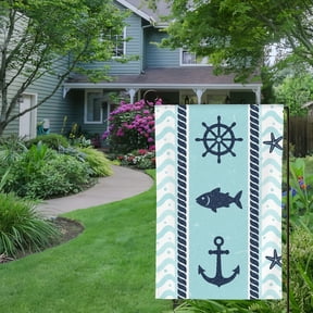RKSupls Spring Summer Garden Flag Double Sided Nautical Rope Border Linen Welcome Yard House Outside Outdoor Decoration,12*18 inch