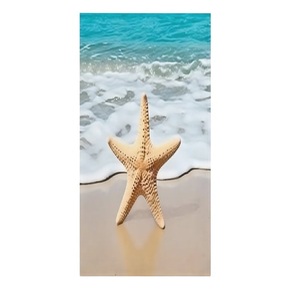 RKSupls Starfish Beach Ocean Shore Microfiber Beach Towel Absorbent Compact Towels for Swimming Pool Beach Travel Things for Vacation Essentials Adult Gift,61.4×30.3Inch