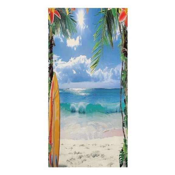 RKSupls Surfboard Beach Tropical Microfiber Beach Towel Absorbent Compact Towels for Swimming Pool Beach Travel Things for Vacation Essentials Adult Gift,61.4×30.3Inch