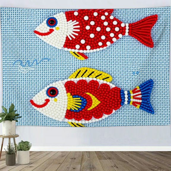 RKSupls Tapestry Wall Hanging Art, Abstract Tropical Pineapple Pattern Hanging Tapestry Decoration for Daily Bedroom, Living Room, Dorm, Apartment Hallway Home Decor,80*60in