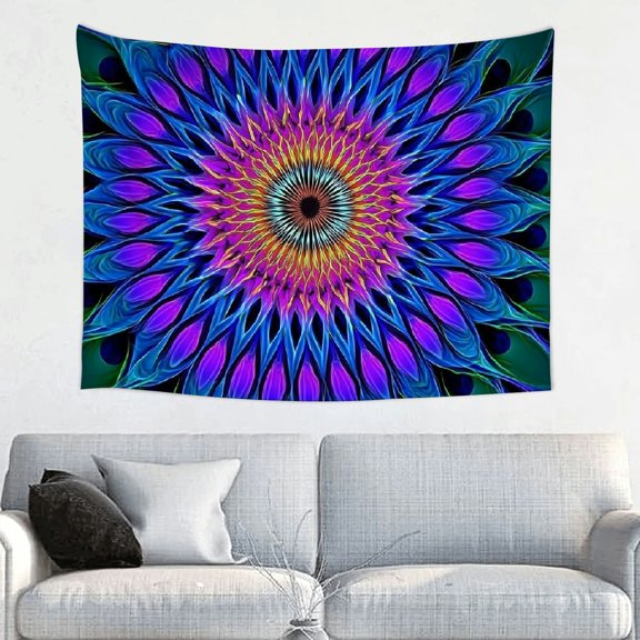 RKSupls Trippy Boho Mandala Tapestry, Home Tapestry Suitable for Hanging for Decorative Wall Hanging, Decorative Bedroom, Living Room Decoration - 40*30in