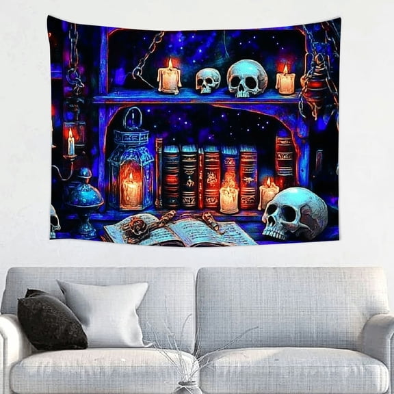 RKSupls UV Reactive Magic Books Tapestry Tapestry, Home Tapestry Suitable for Hanging for Decorative Wall Hanging, Decorative Bedroom, Living Room Decoration - 40x30in