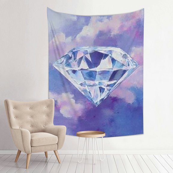 RKSupls Vertical Tapestry Wall Hanging, Floating Diamond Cloud Tapestry Wall Decor for Bedroom, Dorm Room, Living Room, Apartment, College Dorm Home Decor