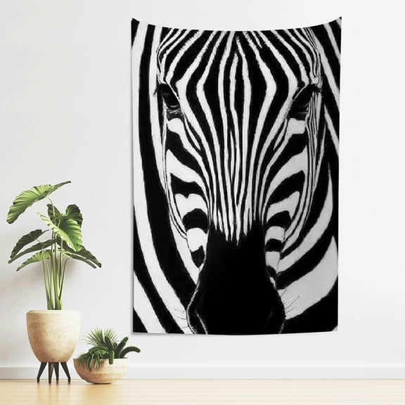 RKSupls Vertical Tapestry Wall Hanging, Zebra Stripes Closeup Tapestry Wall Decor for Bedroom, Dorm Room, Living Room, Apartment, College Dorm Home Decor