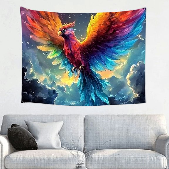 RKSupls Vibrant Phoenix Tapestry,Home Tapestry Suitable for Hanging for Decorative Wall Hanging, Decorative Bedroom, Living Room Decoration - 40x30in